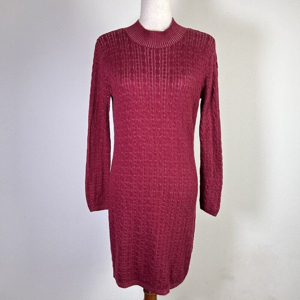 Abercrombie and Fitch Knit‎ Longsleeve Dress Women's Medium Red Valentines Day